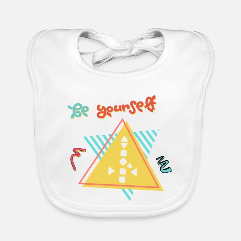 Be Yourself - Organic Baby Bibs - white