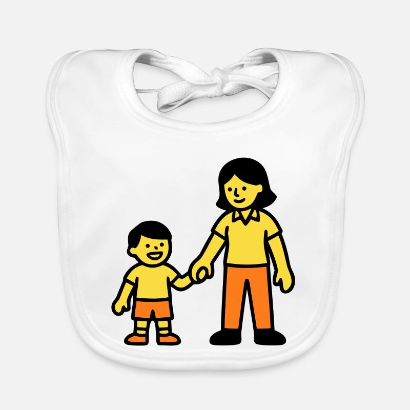 Logo de la main de l’enfant de l’enseignante de maternelle Bavoir bio Bébé