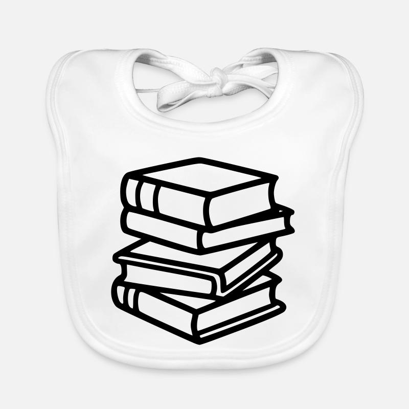 Book Stack Reading Book Club Teacher Library Organic Baby Bibs