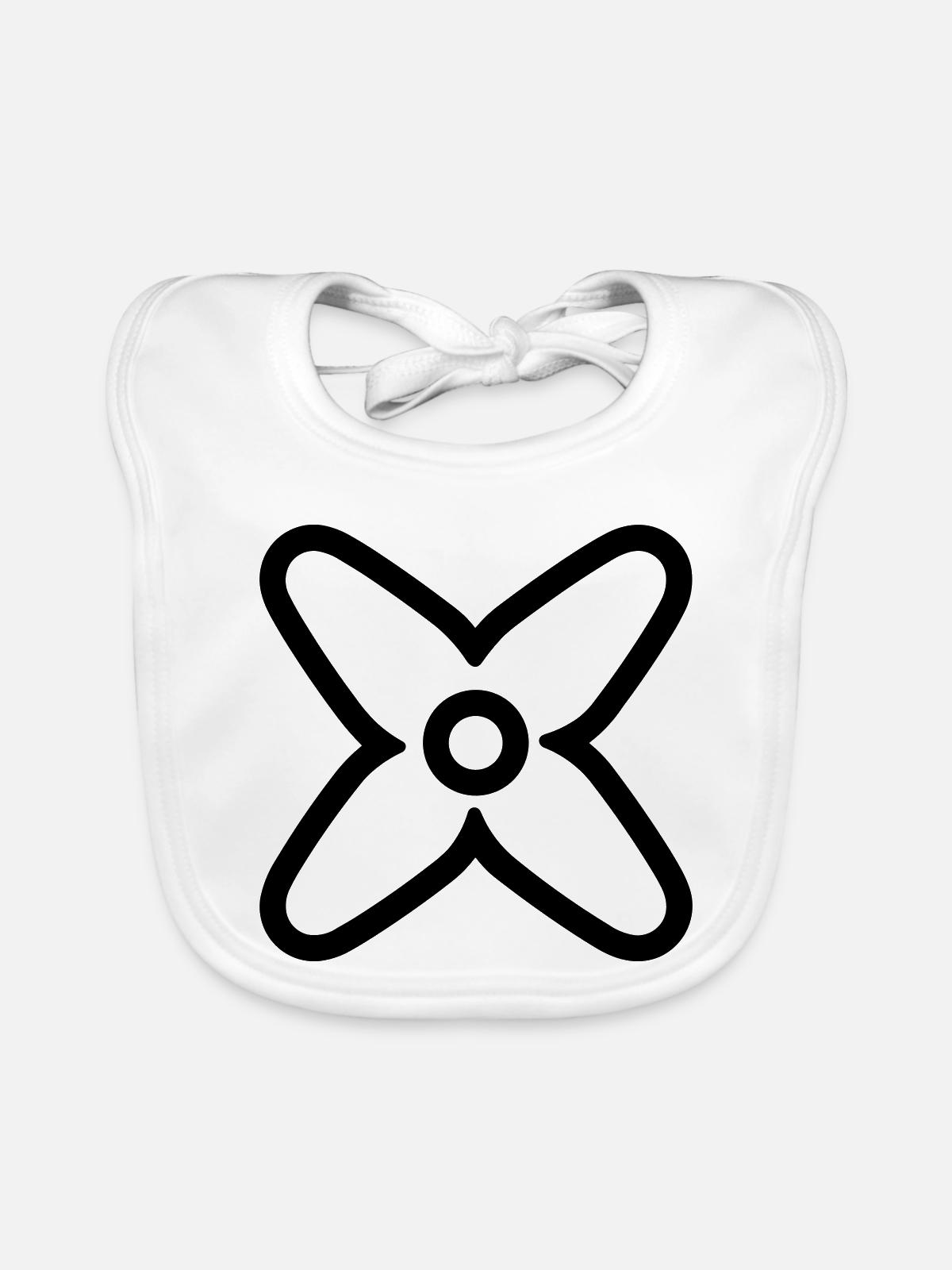 Propeller - Baby Bio-Lätzchen - Weiß - Vorne