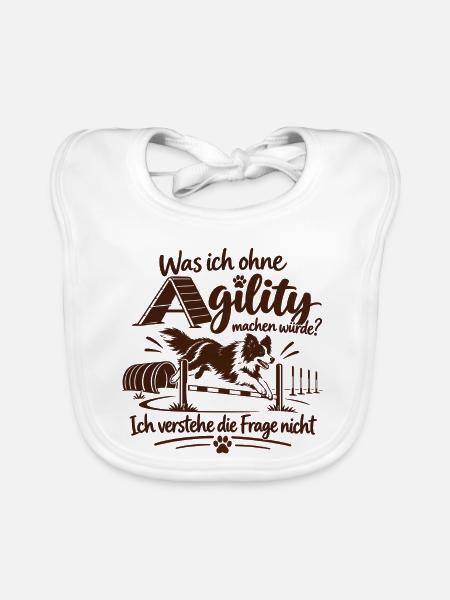 Agilitygross - Baby Bio-Lätzchen - Weiß