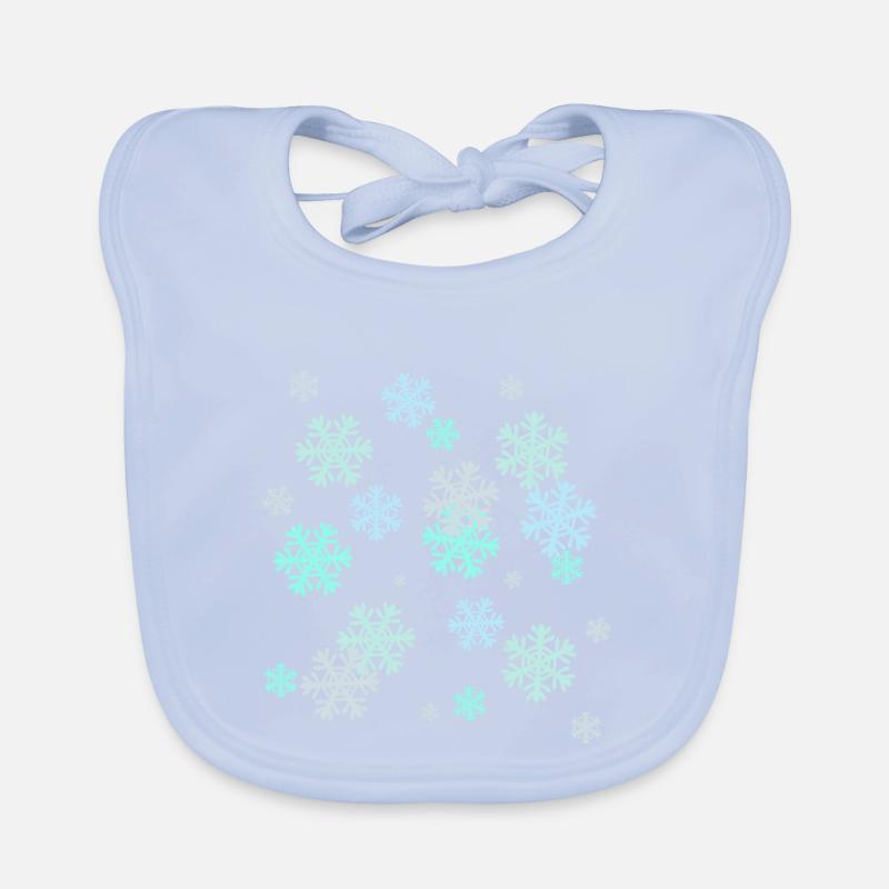 Neige, Flocon De Neige, Cristal De Glace, Glace Bavoir bio Bébé