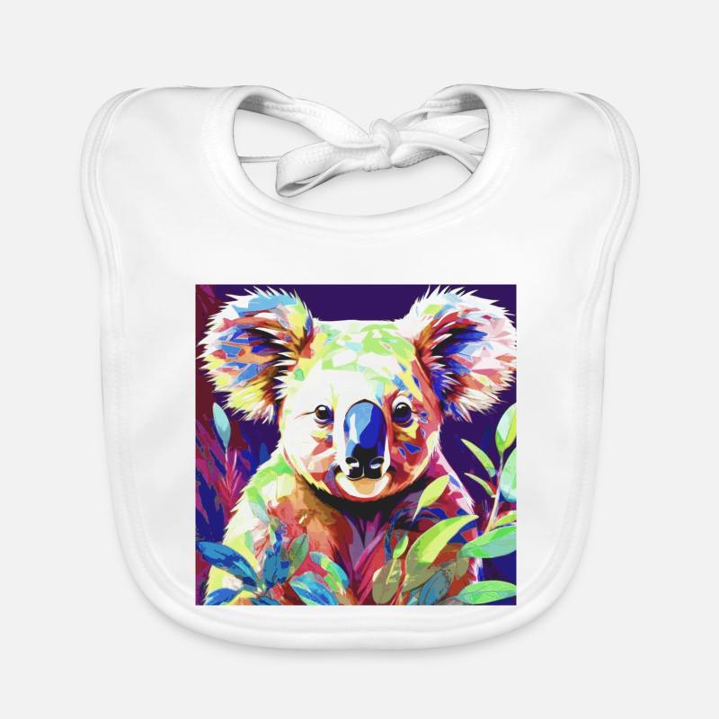 Koala, koala ours, illustration Bavoir bio Bébé