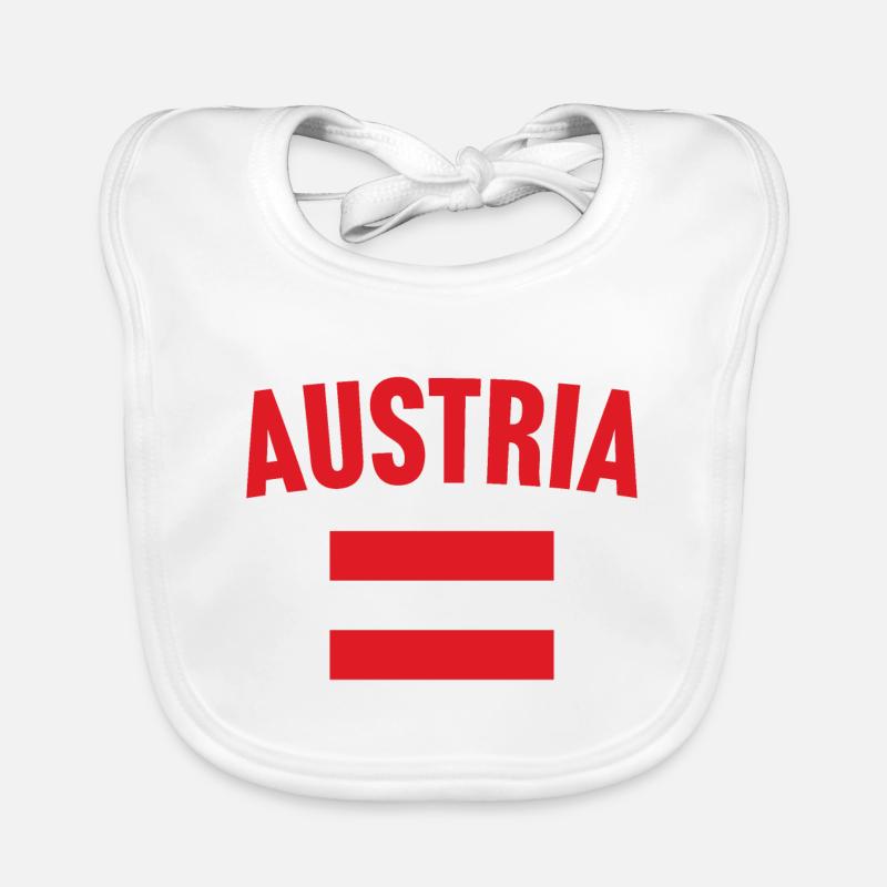 Drapeau de l’Autriche Bavoir bio Bébé