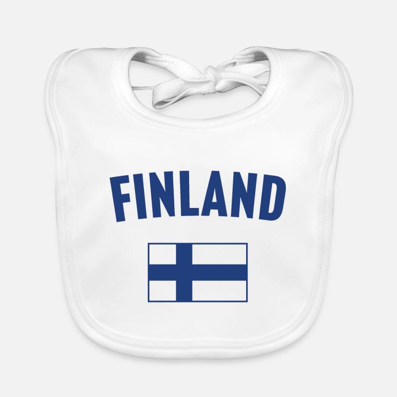 Drapeau de la Finlande Bavoir bio Bébé