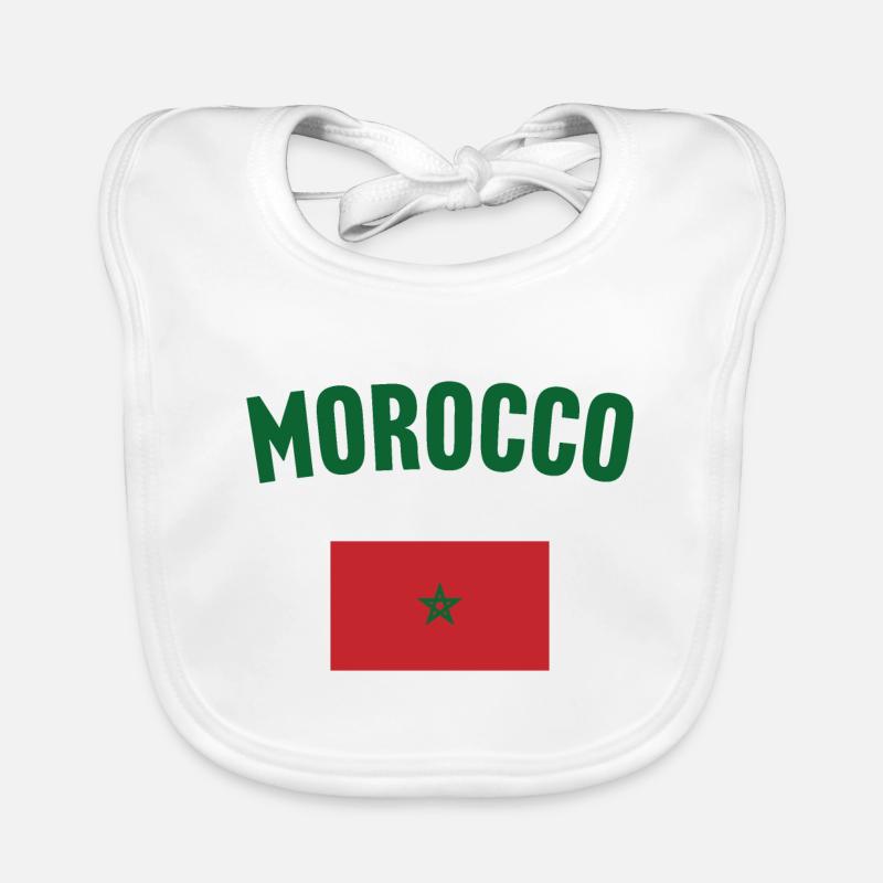 Drapeau du Maroc Bavoir bio Bébé