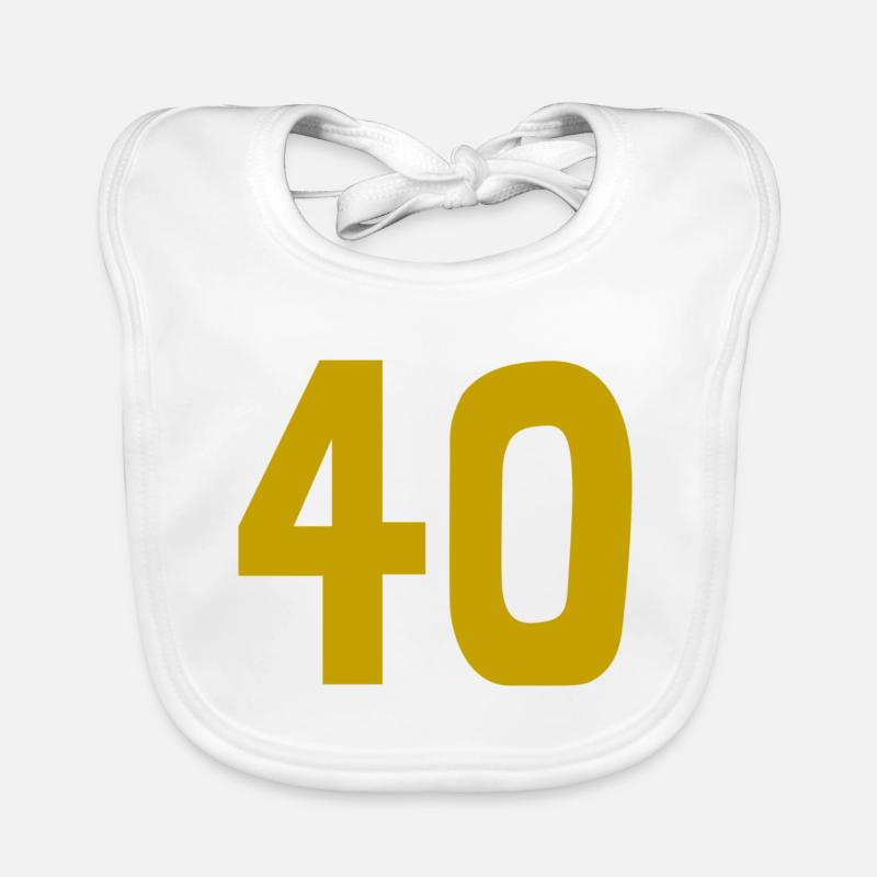 40. 40 ANS. 40e ANNIVERSAIRE. ANNIVERSAIRE 40 ANS. Bavoir bio Bébé