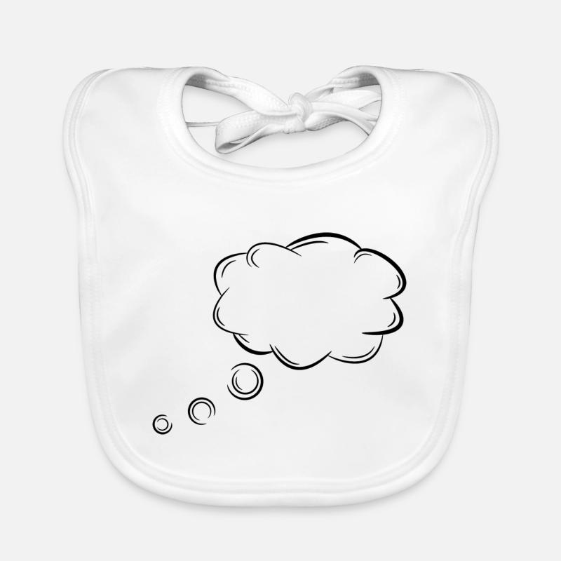 Thought bubble customizable with sentences or words Organic Baby Bibs