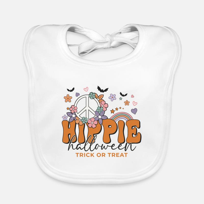 Funny Halloween Saying Hippie Halloween Organic Baby Bibs