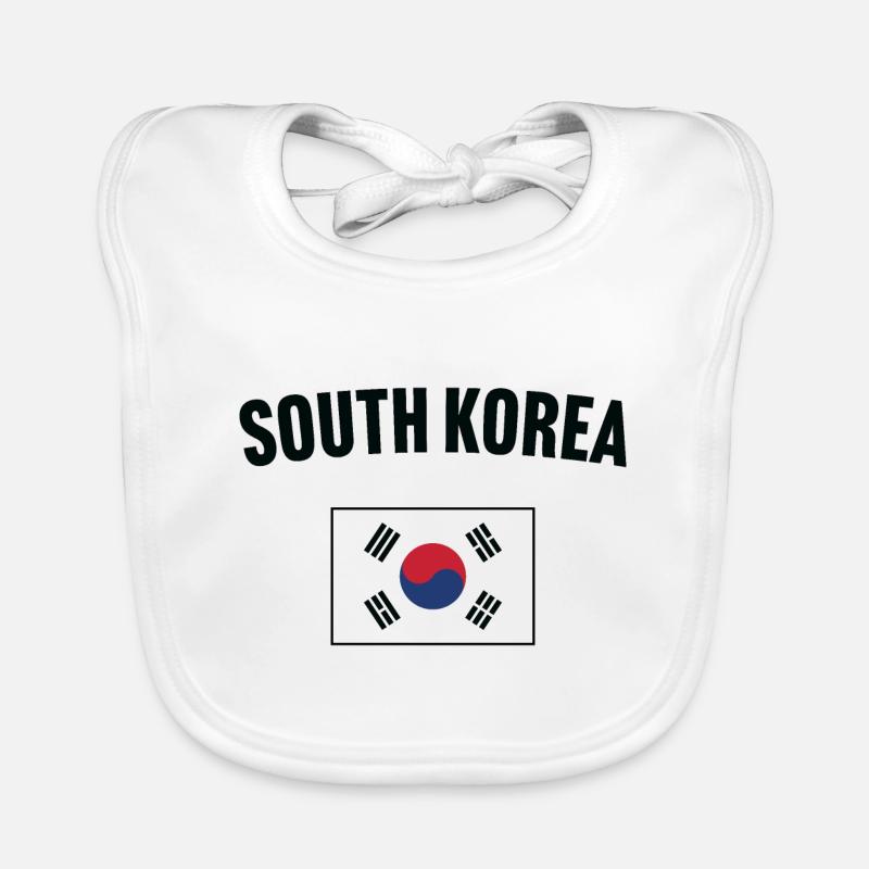 Drapeau de la Corée du Sud Bavoir bio Bébé