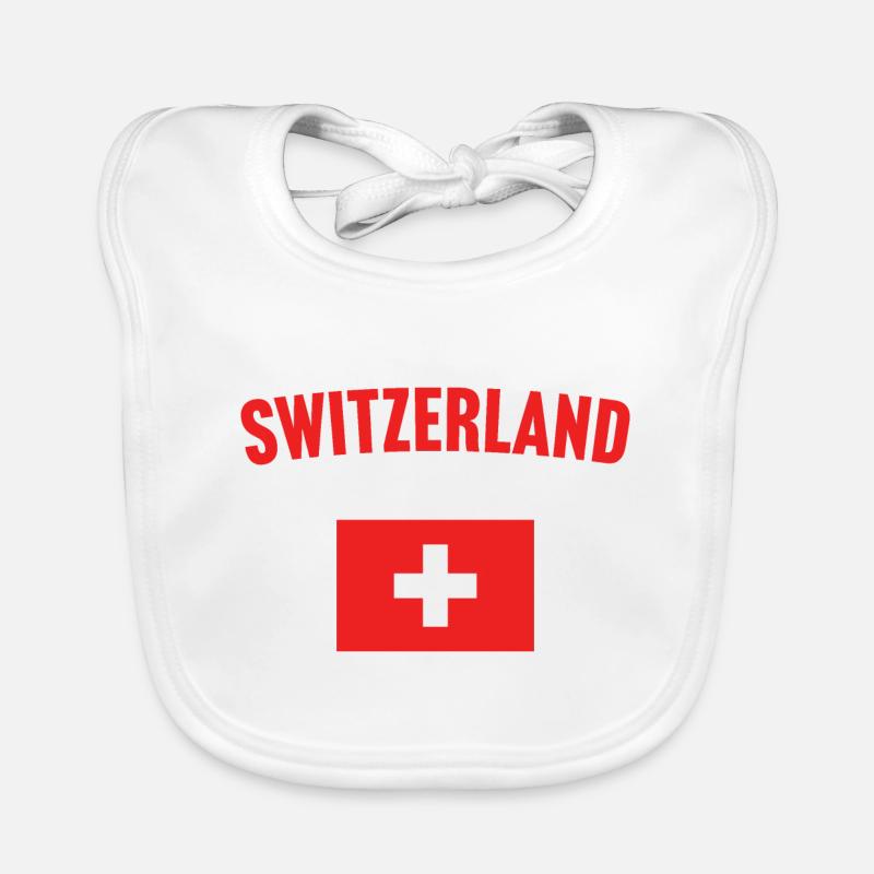 Schweiz Flagge Baby Bio-Lätzchen
