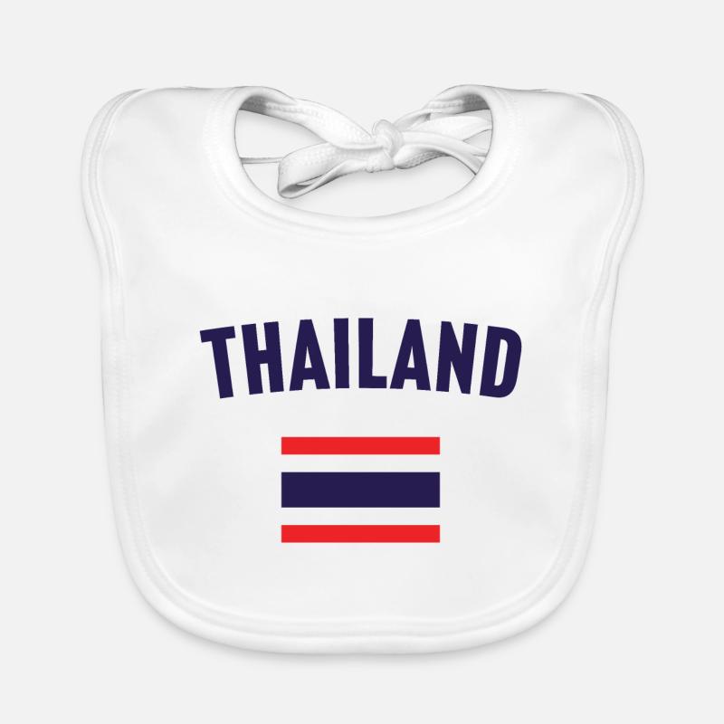 Drapeau de la Thaïlande Bavoir bio Bébé
