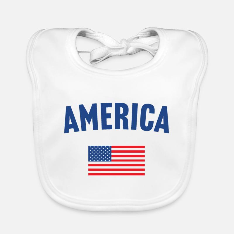 America Flag Organic Baby Bibs