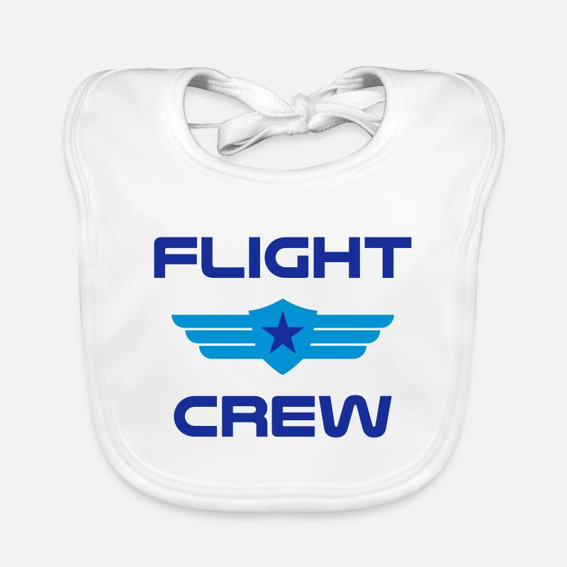 ★ Designfarben änderbar ★ Flight crew (Abzeichen) Baby Bio-Lätzchen
