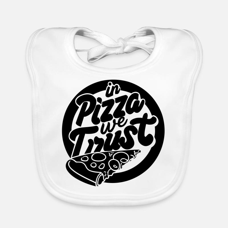 Dans Pizza We Trust Bavoir bio Bébé