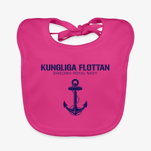 Kungliga Flottan - Swedish Royal Navy - ankare - Ekologisk babyhaklapp