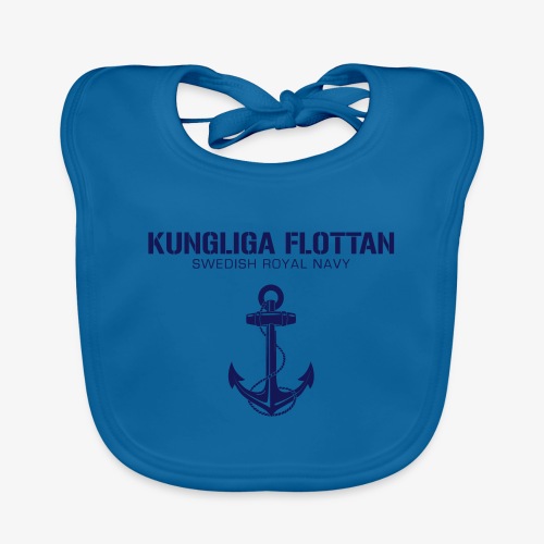 Kungliga Flottan - Swedish Royal Navy - ankare - Ekologisk babyhaklapp