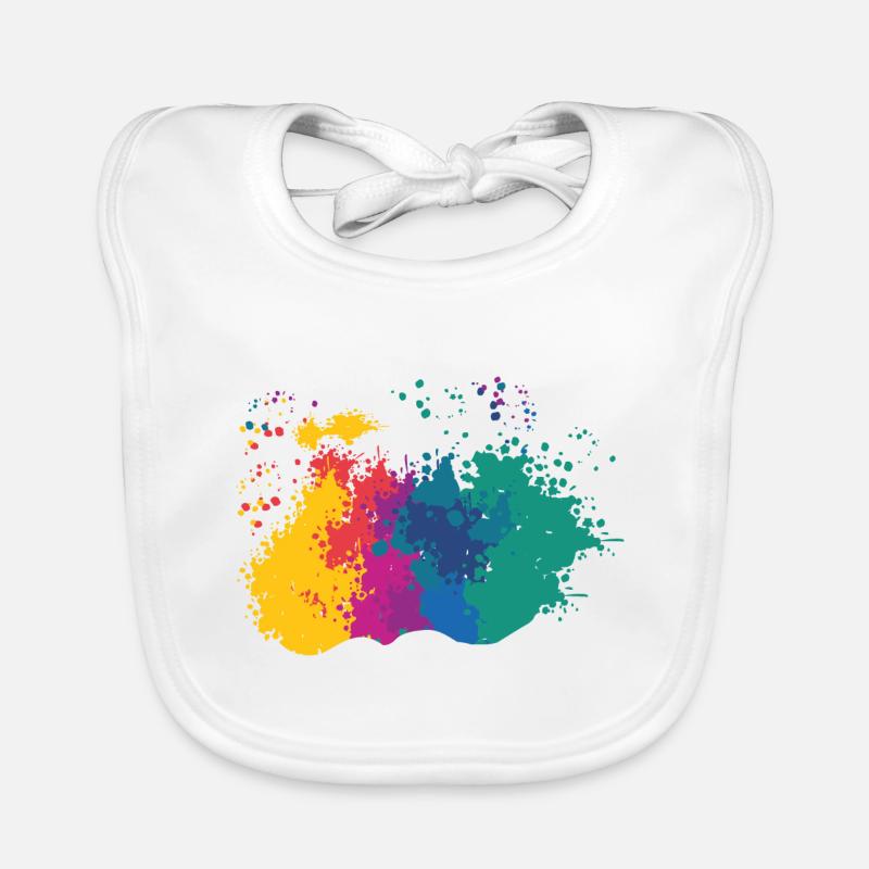 Splashes of Paint Blobs Paint Splashes Painter Gift Organic Baby Bibs