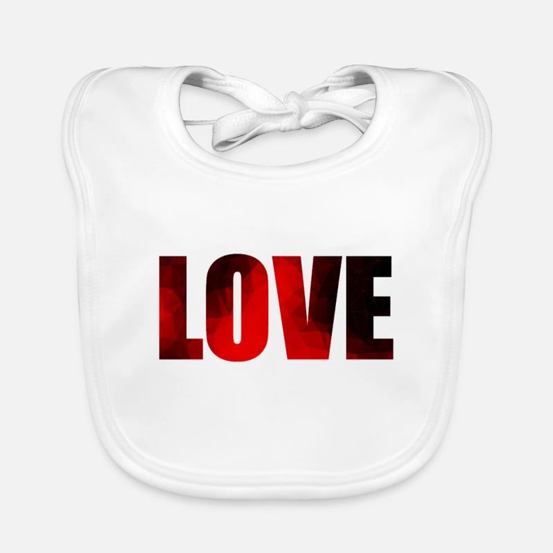 Fiançailles de mariage d'amour Bavoir bio Bébé