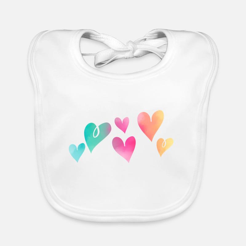 Coeurs Bavoir bio Bébé
