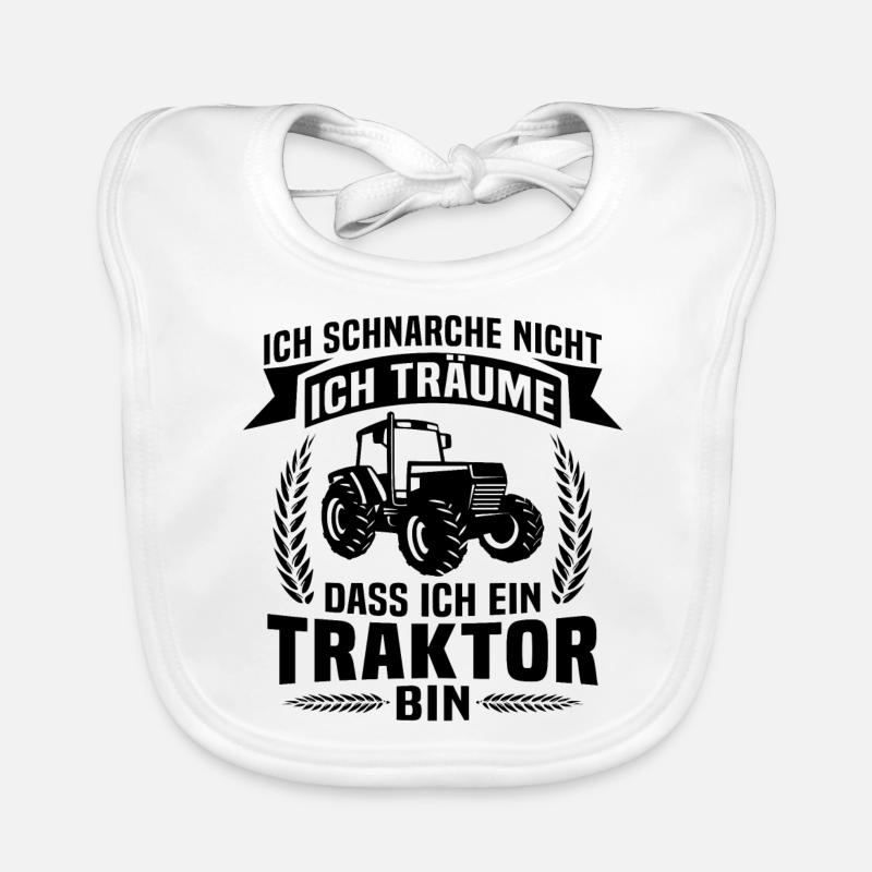 Ich Träume Dass Ich Ein Traktor Bin Baby Bio-Lätzchen