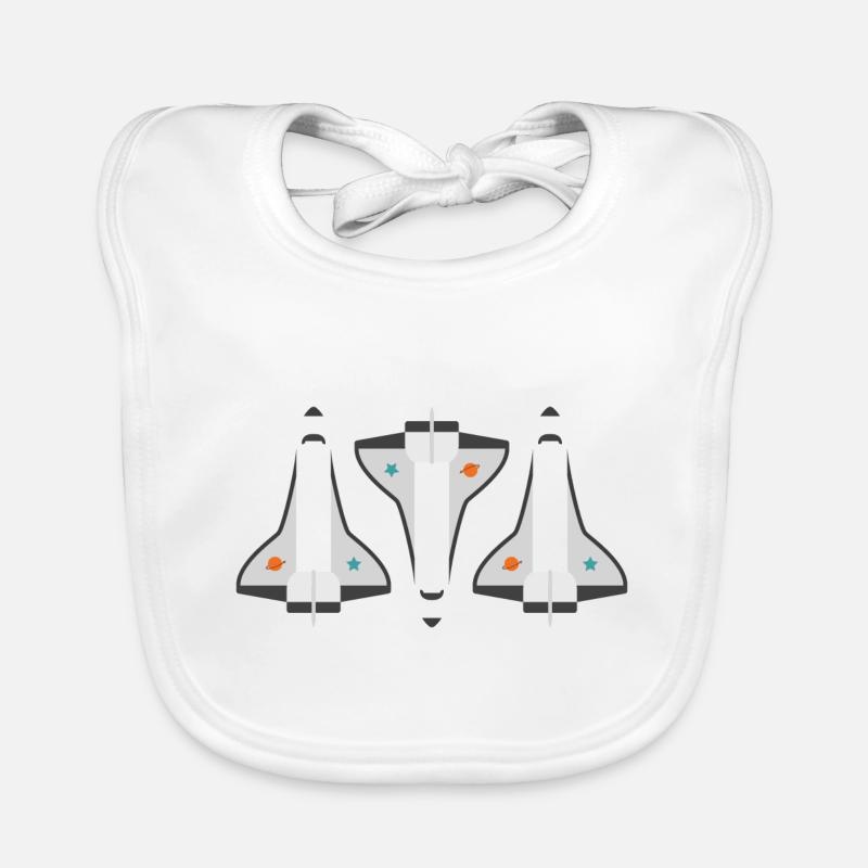 Three Space Shuttles Organic Baby Bibs