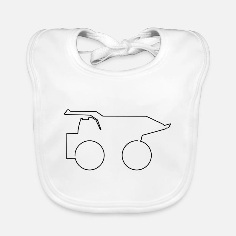 Muldenkipper Dumper Mining Minimalistisch Groß Baby Bio-Lätzchen