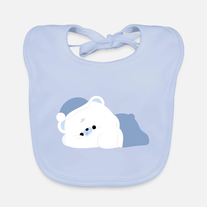 Müder Eisbär Baby Bio-Lätzchen