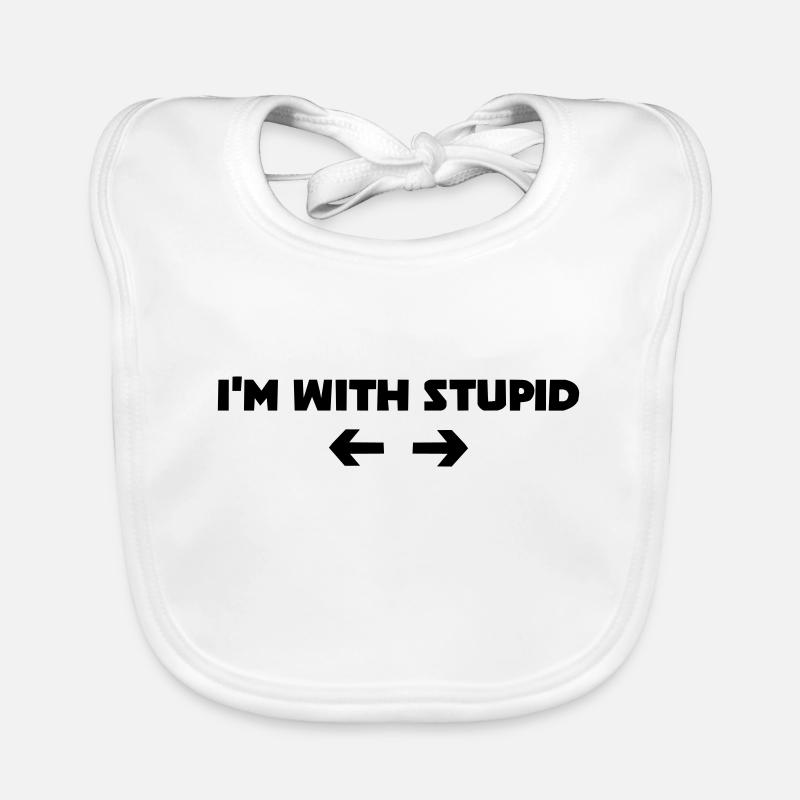 Je suis avec stupide Bavoir bio Bébé