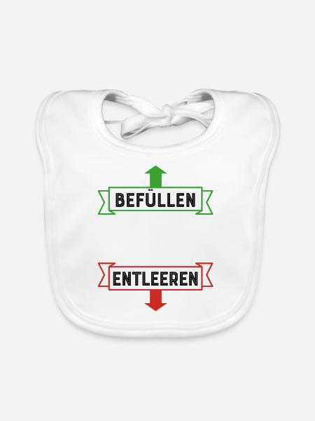 befüllen - entleeren - Baby Bio-Lätzchen - Weiß