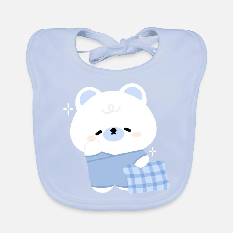 Verschlafener Eisbär Baby Bio-Lätzchen