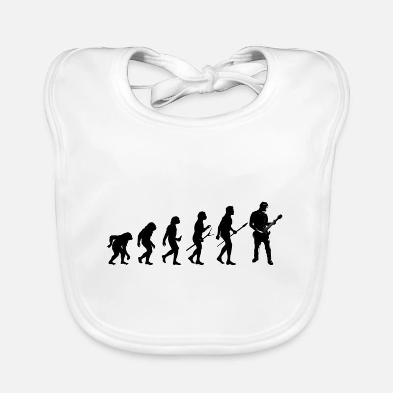 guitar gitarre evolution Baby Bio-Lätzchen