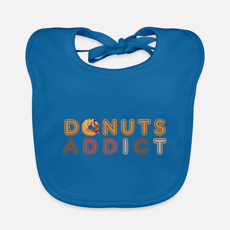Donuts addict choco beads Organic Baby Bibs