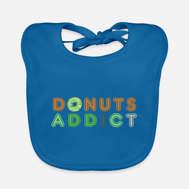 Donuts addict green Bavoir bio Bébé
