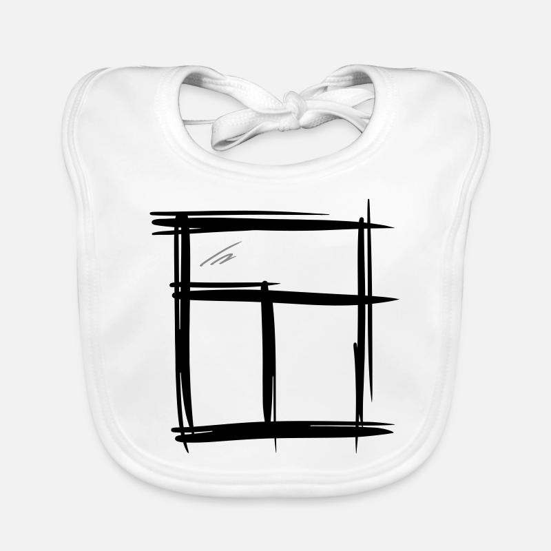 Window, hand-drawn, pencil drawing Organic Baby Bibs