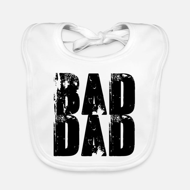 bad dad,dad,graffiti,schwarz,typo,schrift Baby Bio-Lätzchen