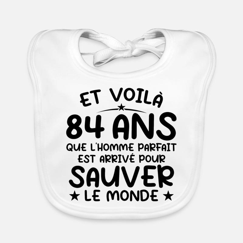 84 Year Old Birthday Gift 84 Year Old Men Organic Baby Bibs