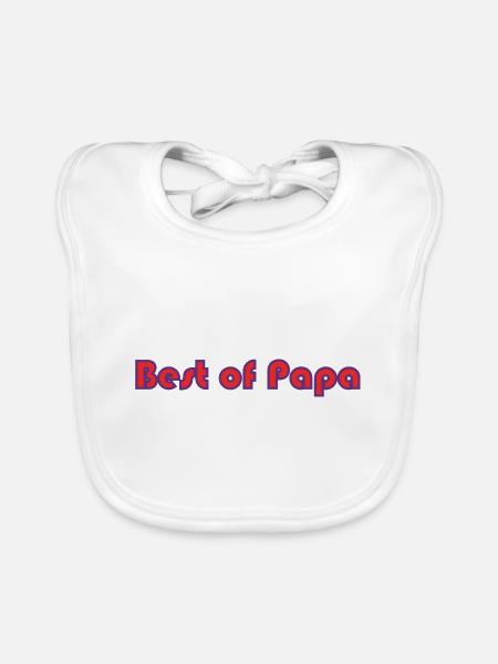 HAPPY BIRTHDAY DAD. DAD. FATHER's DAY. FATHER. - Organic Baby Bibs - white - Front