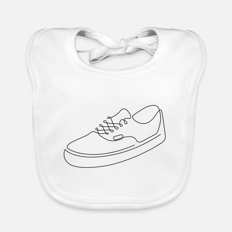 coole sneaker urban shoe illustration Baby Bio-Lätzchen