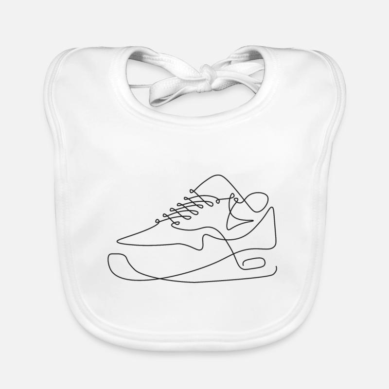 cool sneaker urban shoe illustration Organic Baby Bibs