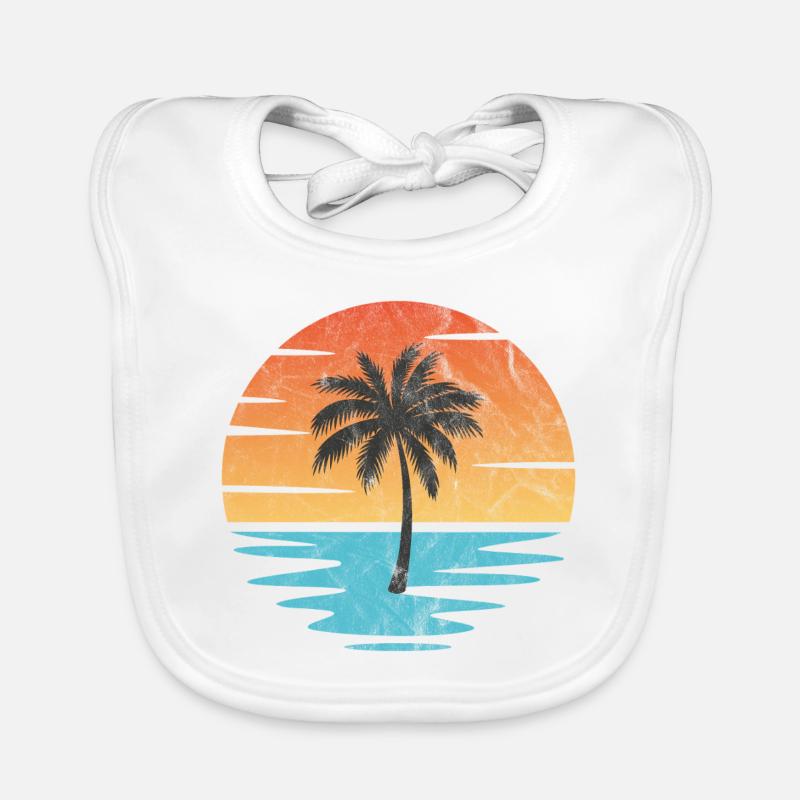 Plage Coucher de soleil Bavoir bio Bébé
