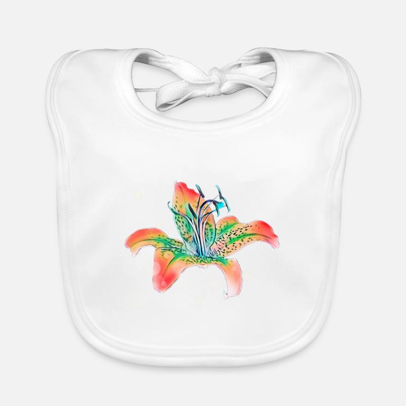 Orchidée Bavoir bio Bébé