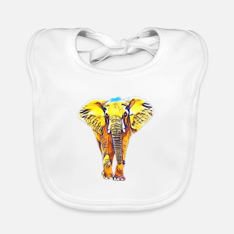 Éléphant Bavoir bio Bébé