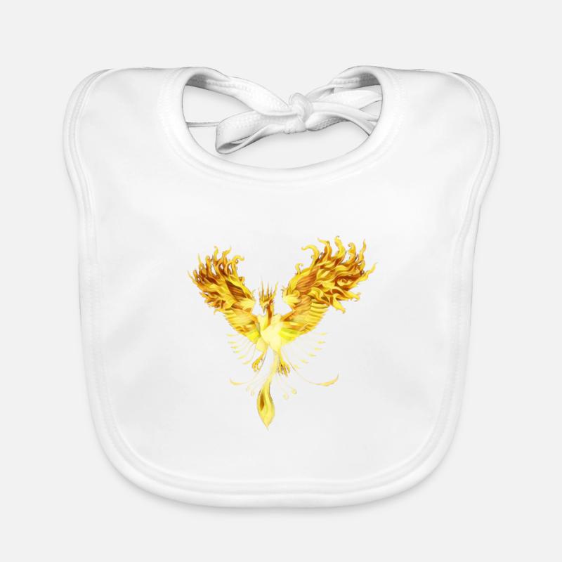 Phoenix - Bavoir bio Bébé - blanc