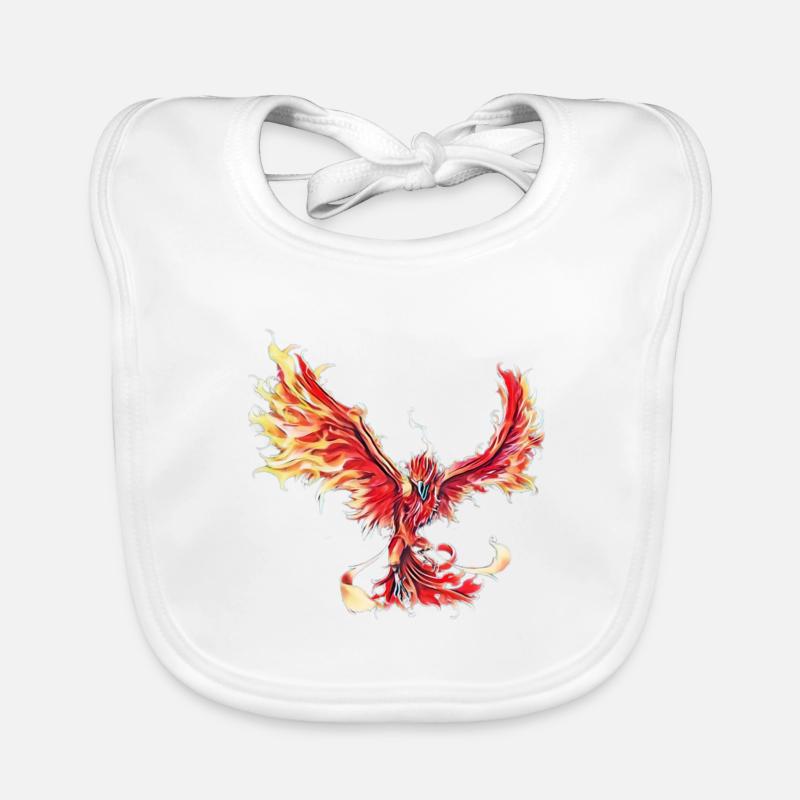 Phoenix - Bavoir bio Bébé - blanc