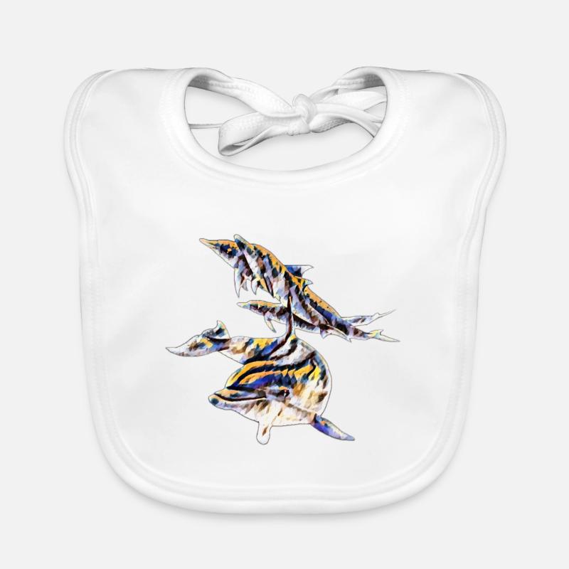 Dolphins Organic Baby Bibs