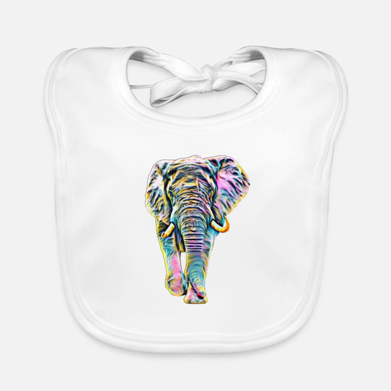 Éléphant Bavoir bio Bébé