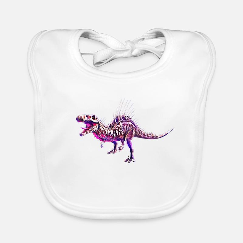 Spinosaurus - Bavoir bio Bébé - blanc