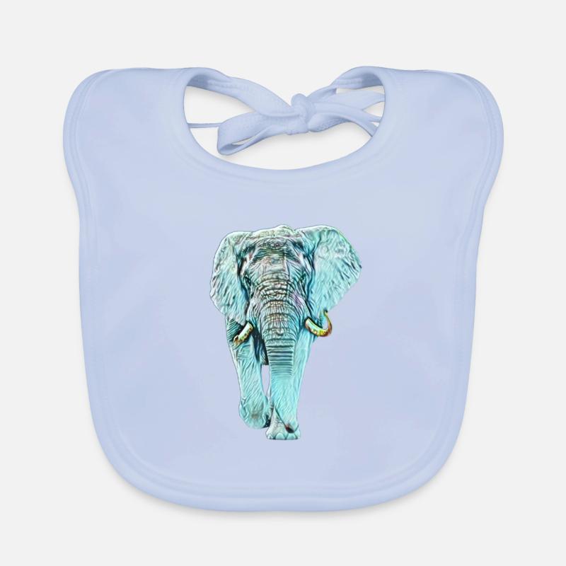 Éléphant Bavoir bio Bébé