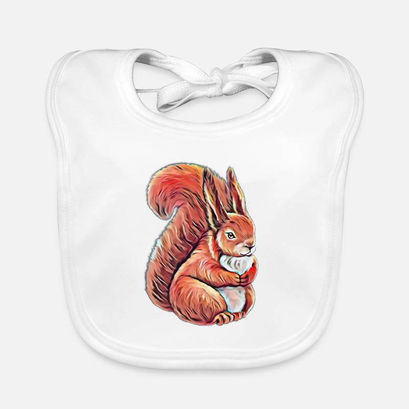 squirrel Organic Baby Bibs
